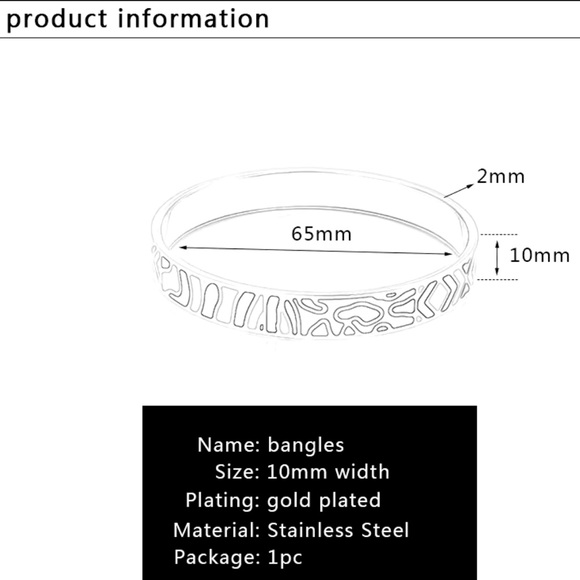 SARA - Stainless Steel Enamel Patterned Ring And Bracelet Set - Picture 6 of 7